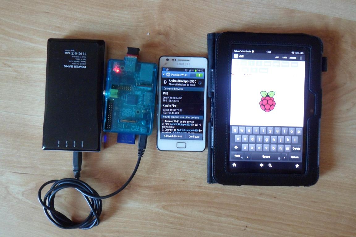 Kindleberry Pi using smartphone