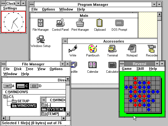 Windows 3.0 screen