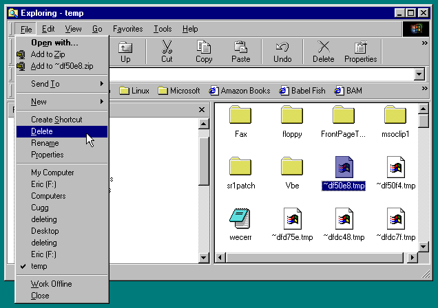 Windows  mnenu screenshot