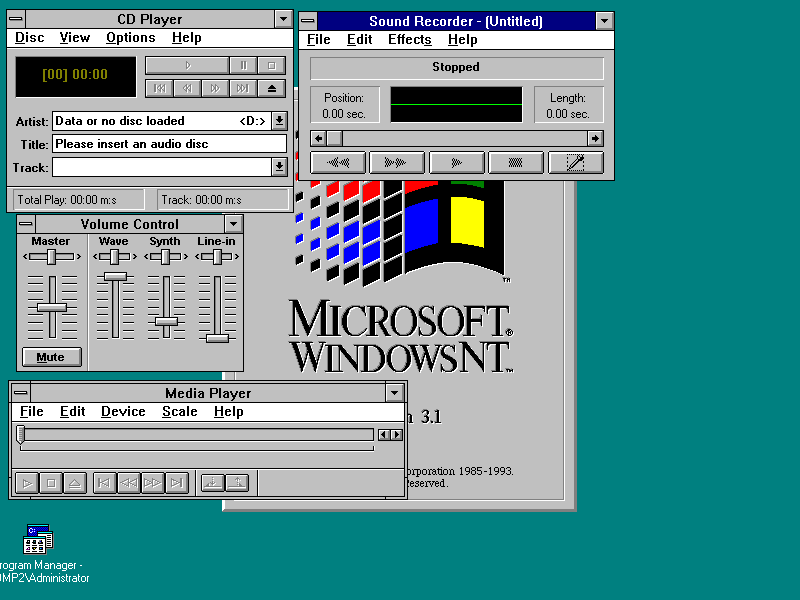 Windows NT 3.1 screen