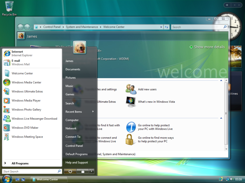 Windows Vista screen